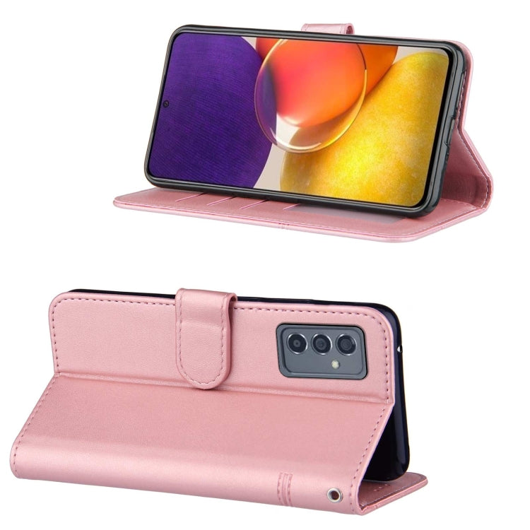 For Samsung Galaxy A82 5G Stitching Calf Pattern Buckle Card Wallet with Flip Phone Holster with Lanyard Bracket Function