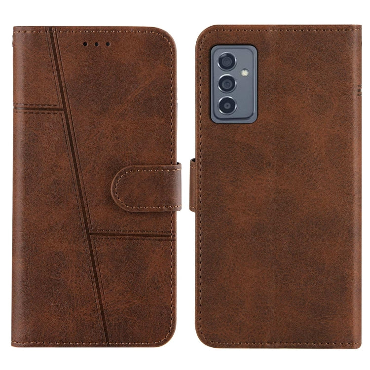 For Samsung Galaxy A82 5G Stitching Calf Pattern Buckle Card Wallet with Flip Phone Holster with Lanyard Bracket Function