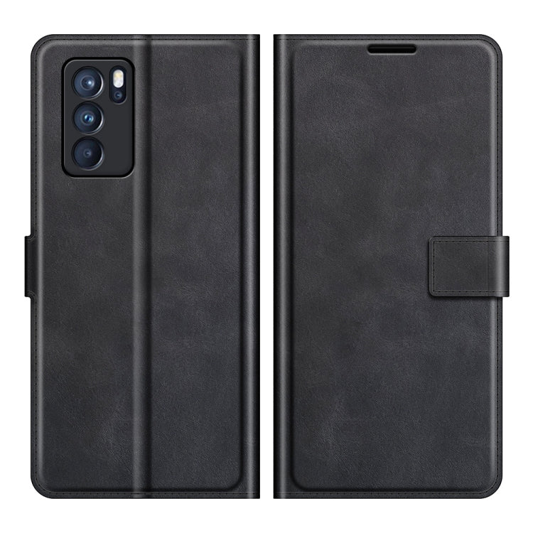 For OPPO Reno6 Pro 5G Retro Calf Pattern Buckle Horizontal Flip Leather Case with Holder & Card Slots & Wallet