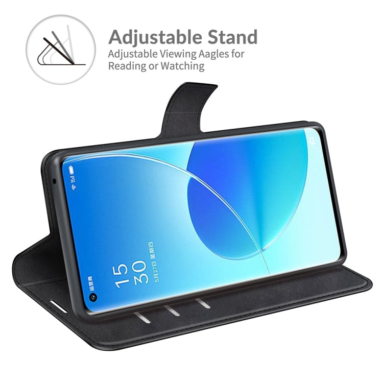 For OPPO Reno6 Pro 5G Retro Calf Pattern Buckle Horizontal Flip Leather Case with Holder & Card Slots & Wallet