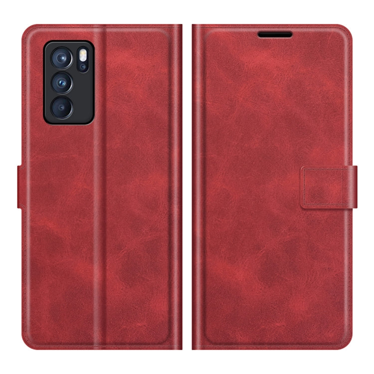 For OPPO Reno6 Pro 5G Retro Calf Pattern Buckle Horizontal Flip Leather Case with Holder & Card Slots & Wallet