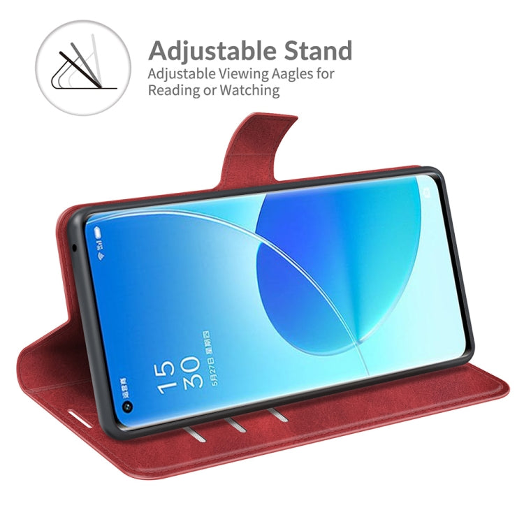 For OPPO Reno6 Pro 5G Retro Calf Pattern Buckle Horizontal Flip Leather Case with Holder & Card Slots & Wallet