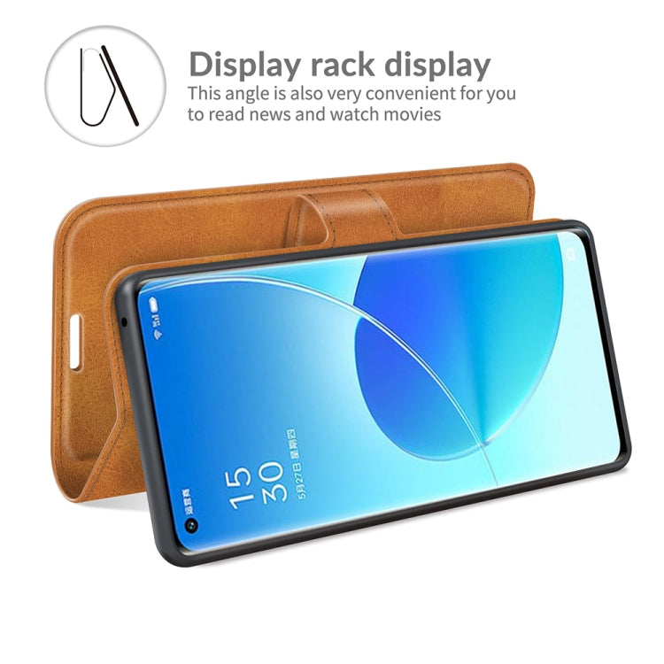 For OPPO Reno6 Pro 5G Retro Calf Pattern Buckle Horizontal Flip Leather Case with Holder & Card Slots & Wallet