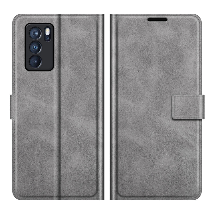 For OPPO Reno6 Pro 5G Retro Calf Pattern Buckle Horizontal Flip Leather Case with Holder & Card Slots & Wallet
