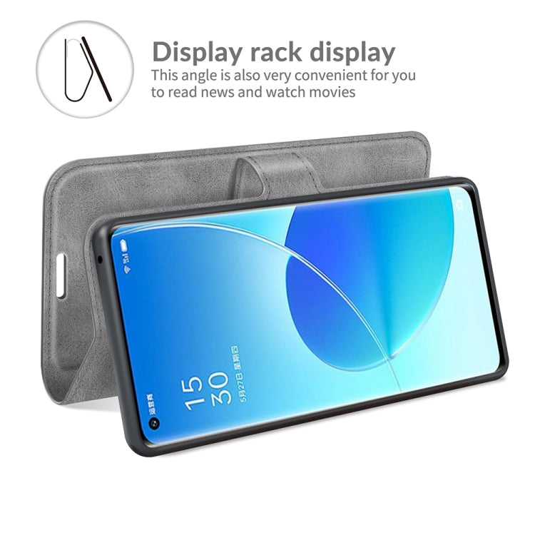 For OPPO Reno6 Pro 5G Retro Calf Pattern Buckle Horizontal Flip Leather Case with Holder & Card Slots & Wallet