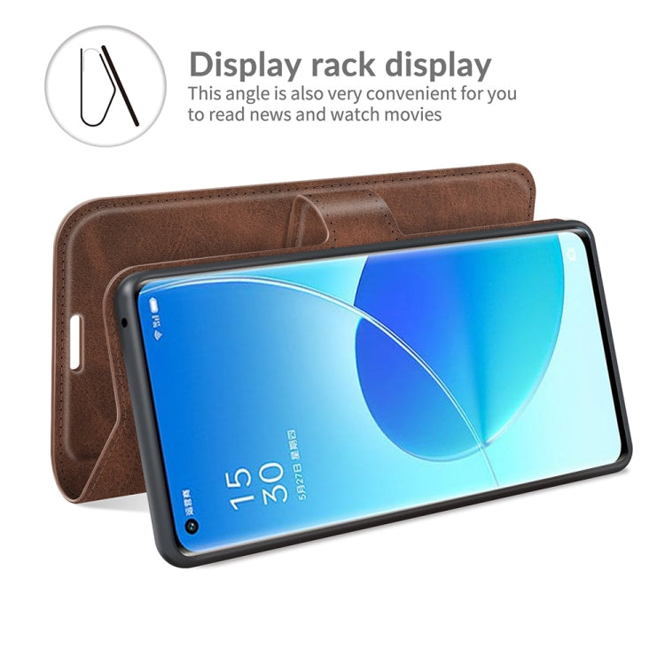 For OPPO Reno6 Pro 5G Retro Calf Pattern Buckle Horizontal Flip Leather Case with Holder & Card Slots & Wallet