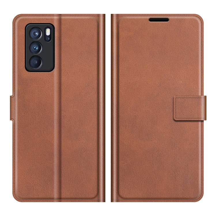 For OPPO Reno6 Pro 5G Retro Calf Pattern Buckle Horizontal Flip Leather Case with Holder & Card Slots & Wallet