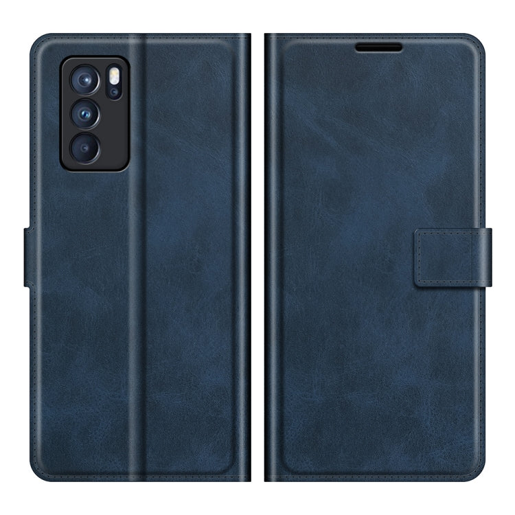 For OPPO Reno6 Pro 5G Retro Calf Pattern Buckle Horizontal Flip Leather Case with Holder & Card Slots & Wallet