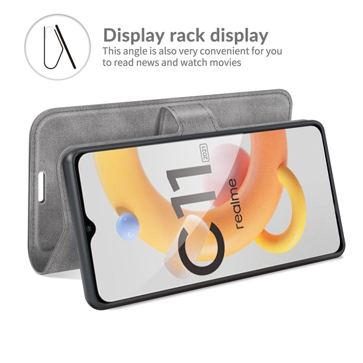 For OPPO Realme C11 2021 Retro Calf Pattern Buckle Horizontal Flip Leather Case with Holder & Card Slots & Wallet