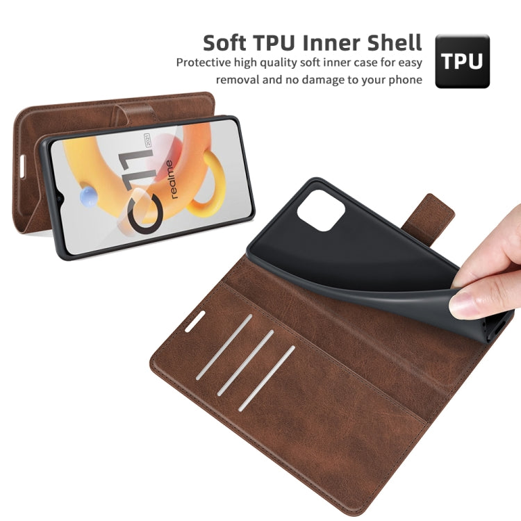 For OPPO Realme C11 2021 Retro Calf Pattern Buckle Horizontal Flip Leather Case with Holder & Card Slots & Wallet