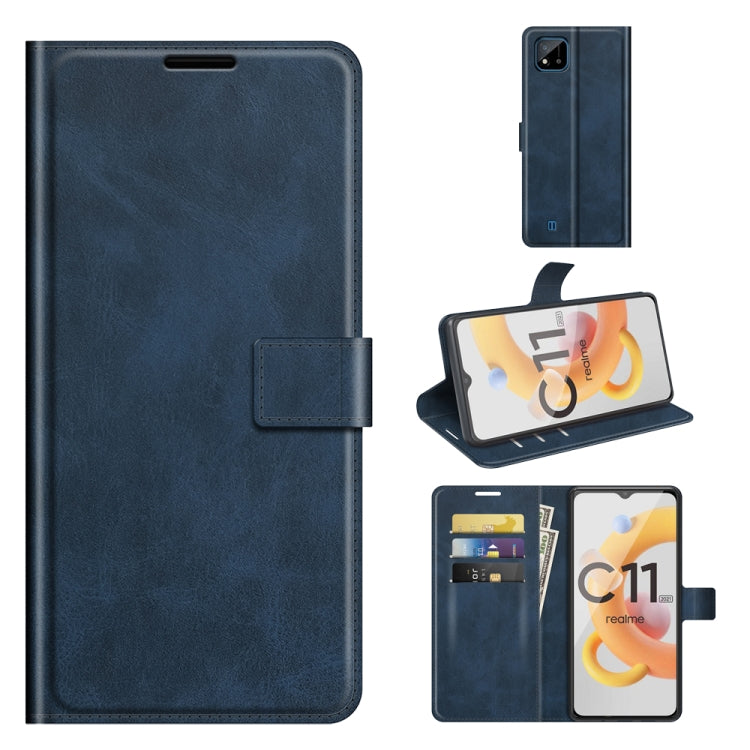 For OPPO Realme C11 2021 Retro Calf Pattern Buckle Horizontal Flip Leather Case with Holder & Card Slots & Wallet