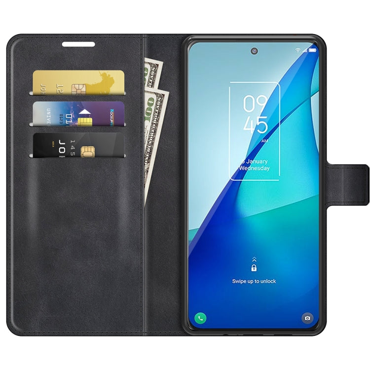 For TCL 20S / 20 5G /20L / 20L+ Retro Calf Pattern Buckle Horizontal Flip Leather Case with Holder & Card Slots & Wallet