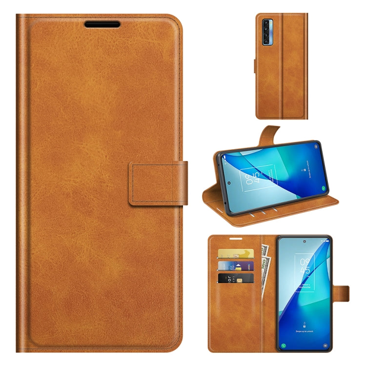 For TCL 20S / 20 5G /20L / 20L+ Retro Calf Pattern Buckle Horizontal Flip Leather Case with Holder & Card Slots & Wallet