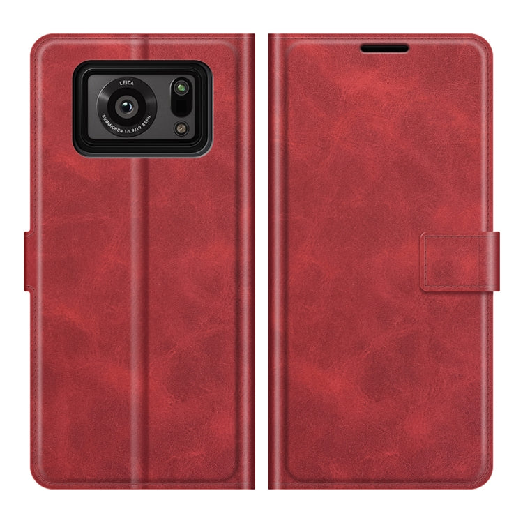 For Sharp Aquos R6 Retro Calf Pattern Buckle Horizontal Flip Leather Case with Holder & Card Slots & Wallet