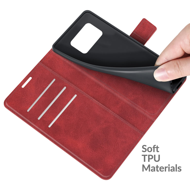 For Sharp Aquos R6 Retro Calf Pattern Buckle Horizontal Flip Leather Case with Holder & Card Slots & Wallet