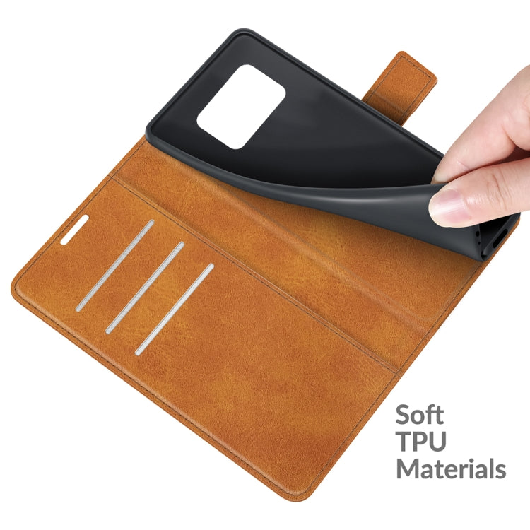 For Sharp Aquos R6 Retro Calf Pattern Buckle Horizontal Flip Leather Case with Holder & Card Slots & Wallet