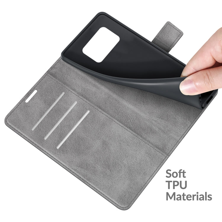 For Sharp Aquos R6 Retro Calf Pattern Buckle Horizontal Flip Leather Case with Holder & Card Slots & Wallet