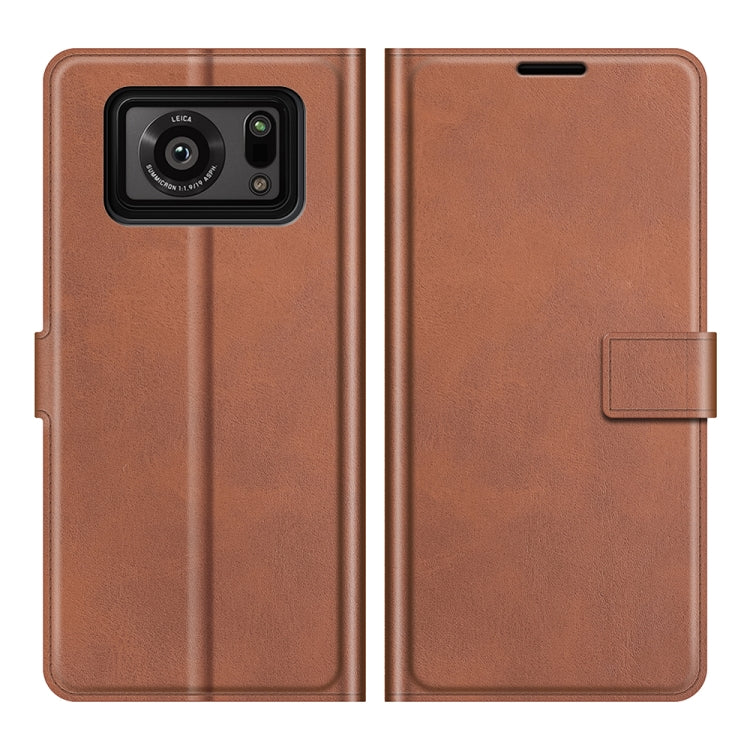 For Sharp Aquos R6 Retro Calf Pattern Buckle Horizontal Flip Leather Case with Holder & Card Slots & Wallet