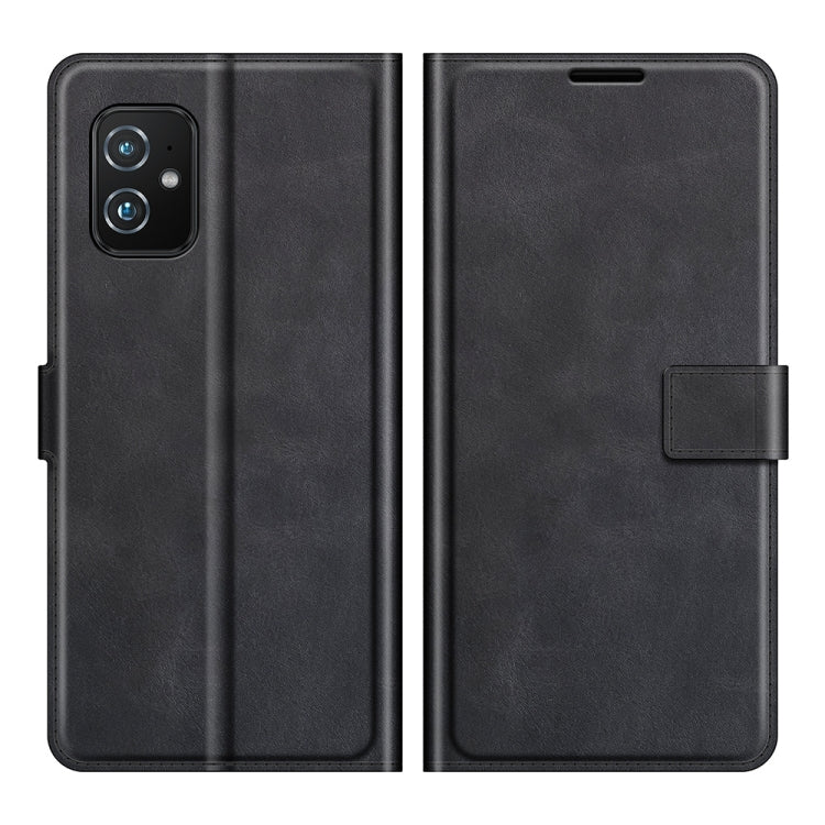 For ASUS Zenfone 8 ZS590KS Retro Calf Pattern Buckle Horizontal Flip Leather Case with Holder & Card Slots & Wallet