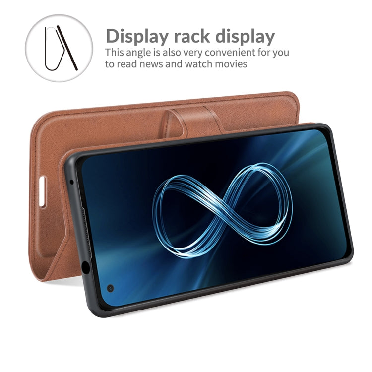 For ASUS Zenfone 8 ZS590KS Retro Calf Pattern Buckle Horizontal Flip Leather Case with Holder & Card Slots & Wallet