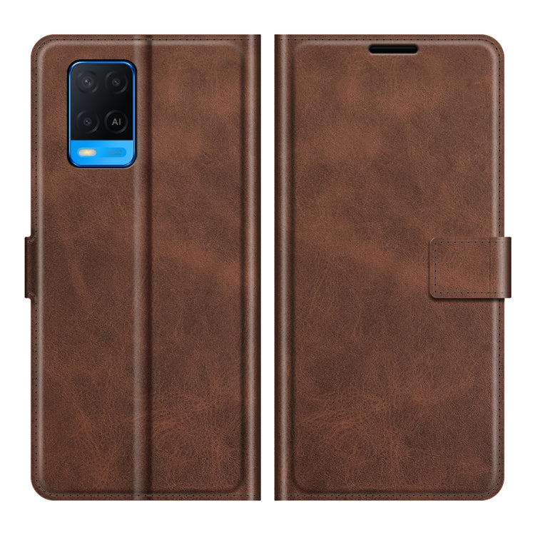 For OPPO A54 4G Retro Calf Pattern Buckle Horizontal Flip Leather Case with Holder & Card Slots & Wallet
