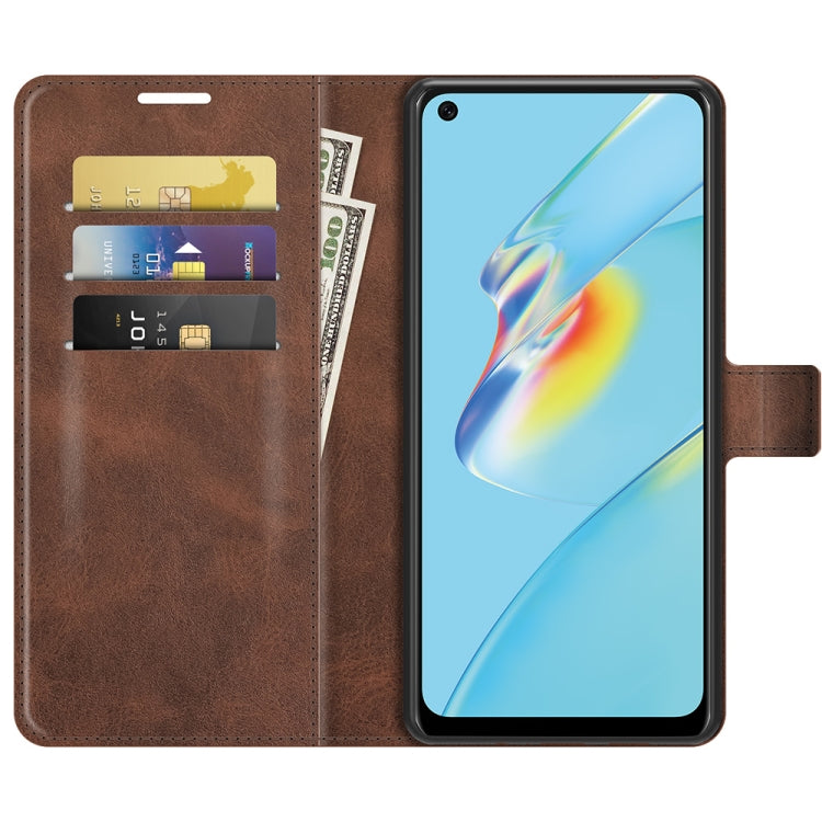 For OPPO A54 4G Retro Calf Pattern Buckle Horizontal Flip Leather Case with Holder & Card Slots & Wallet