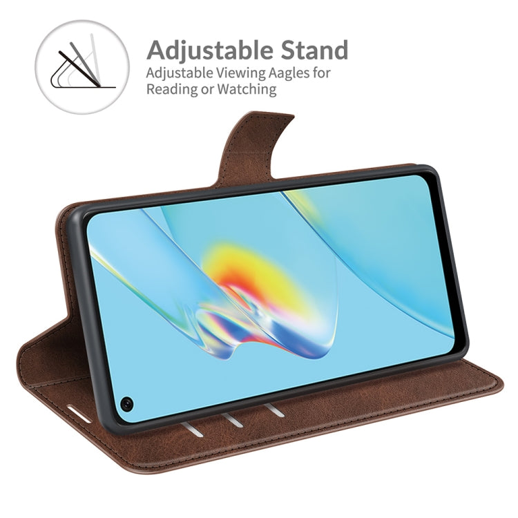 For OPPO A54 4G Retro Calf Pattern Buckle Horizontal Flip Leather Case with Holder & Card Slots & Wallet