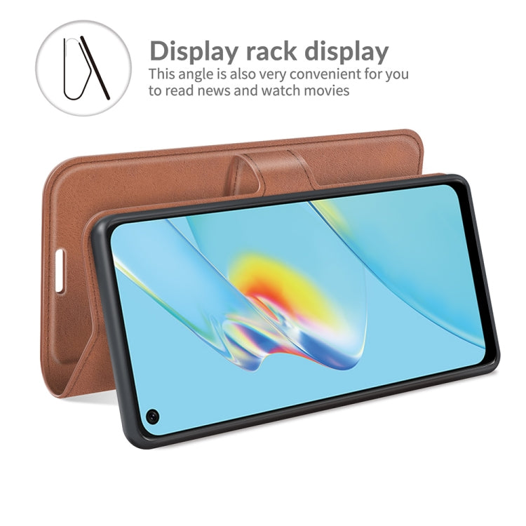 For OPPO A54 4G Retro Calf Pattern Buckle Horizontal Flip Leather Case with Holder & Card Slots & Wallet