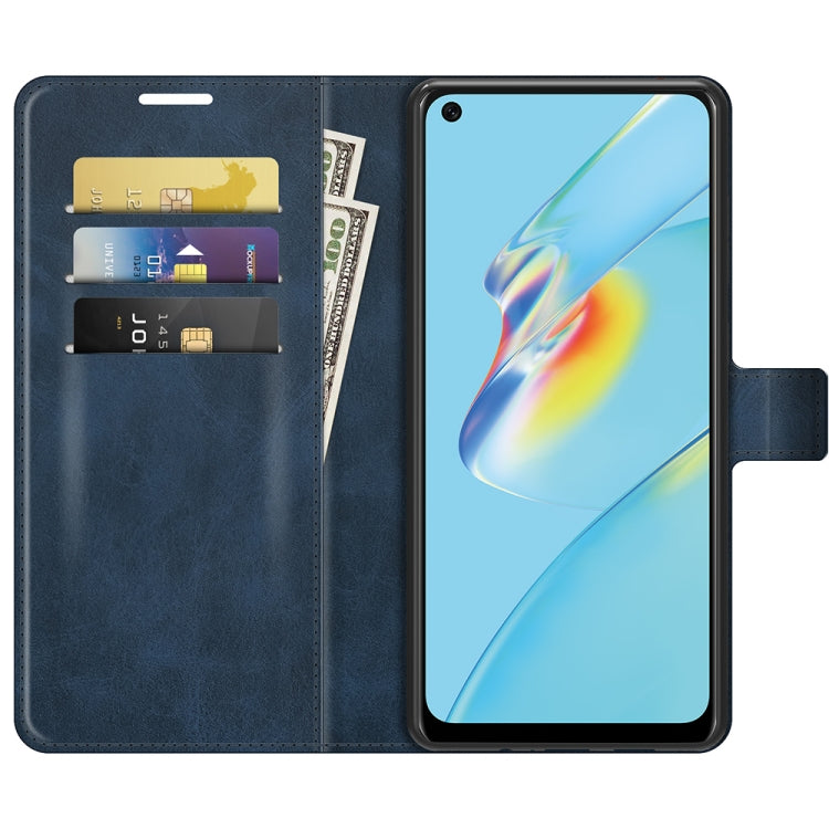 For OPPO A54 4G Retro Calf Pattern Buckle Horizontal Flip Leather Case with Holder & Card Slots & Wallet