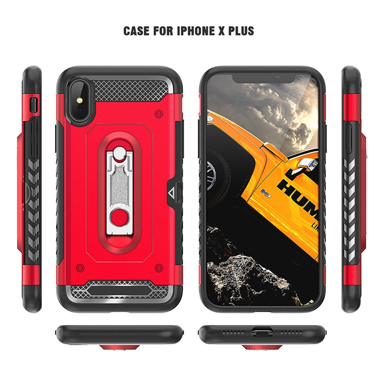 For iPhone XS Max Shockproof PC + TPU Case with Holder