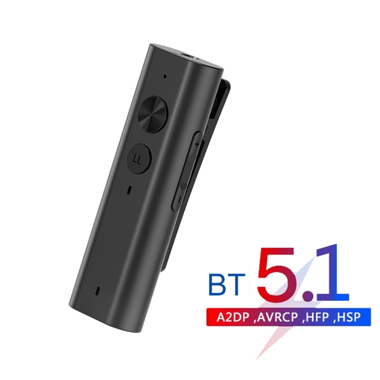 B55 Lavalier 5.1 Bluetooth Receiver Aux Wireless Audio Adapter Car Bluetooth Hands Free Call