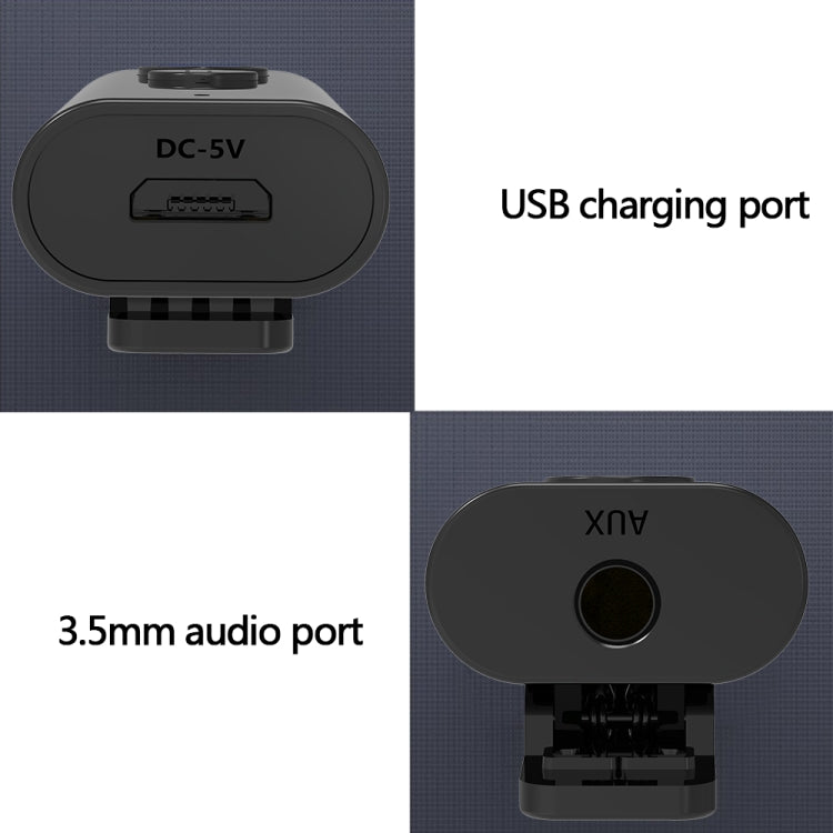 B55 Lavalier 5.1 Bluetooth Receiver Aux Wireless Audio Adapter Car Bluetooth Hands Free Call