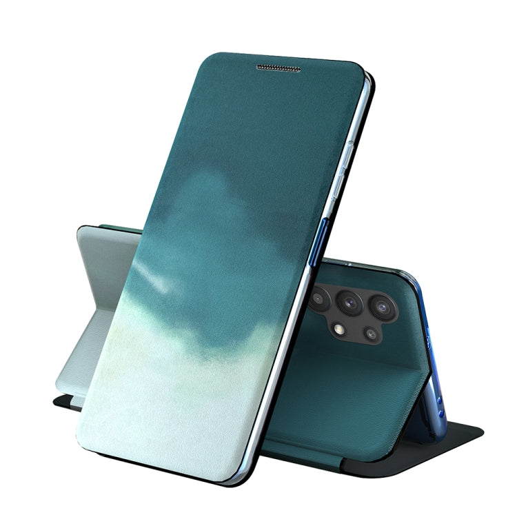 For Samsung Galaxy A32 5G Voltage Watercolor Pattern Skin Feel Magnetic Horizontal Flip PU Leather Case with Holder