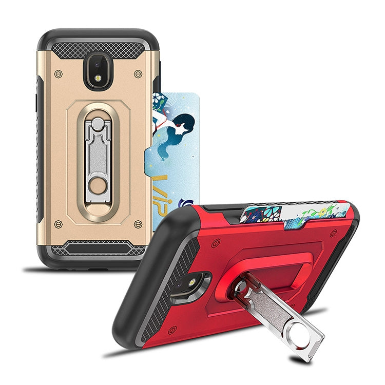 Shockproof PC + TPU Case for Galaxy J3 (2017) / J330 (EU Version), with Holder