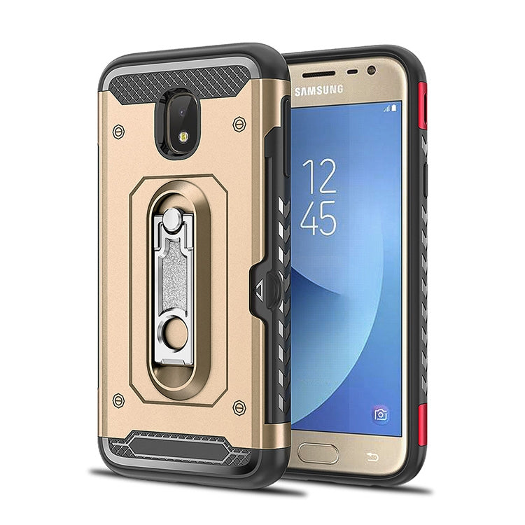 Shockproof PC + TPU Case for Galaxy J3 (2017) / J330 (EU Version), with Holder