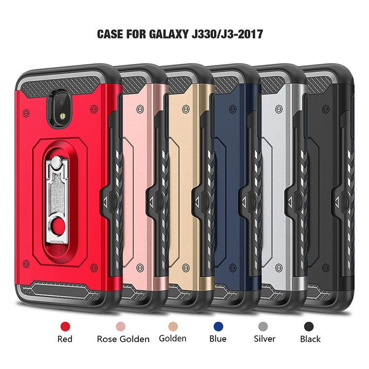 Shockproof PC + TPU Case for Galaxy J3 (2017) / J330 (EU Version), with Holder