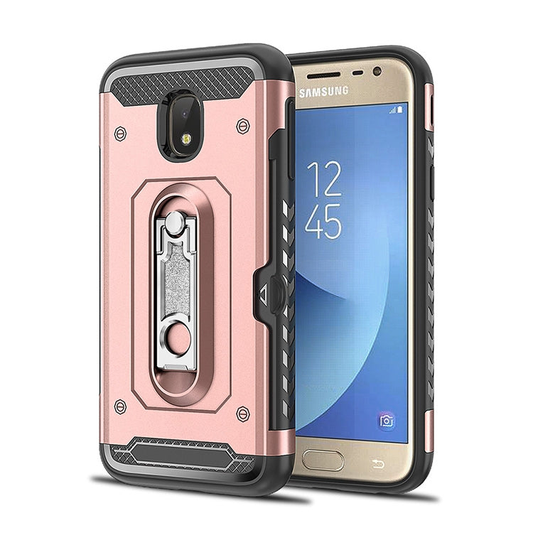 Shockproof PC + TPU Case for Galaxy J3 (2017) / J330 (EU Version), with Holder