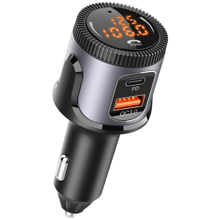 BC72 Car FM Transmitter QC3.0 + USB C PD 18W  Charger FM Radio Adapter Hands-free Call MP3 Music Player
