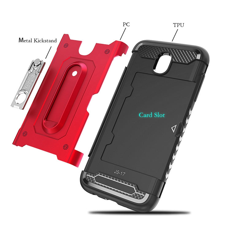 Shockproof PC + TPU Case for Galaxy J5 (2017) / J530 (EU Version), with Holder