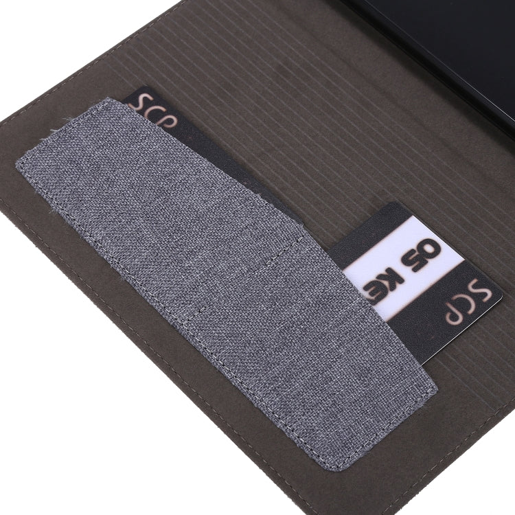 For Amazon Kindle Fire HD 10 2021 Horizontal Flip TPU + Fabric PU Leather Protective Case with Name Card Clip