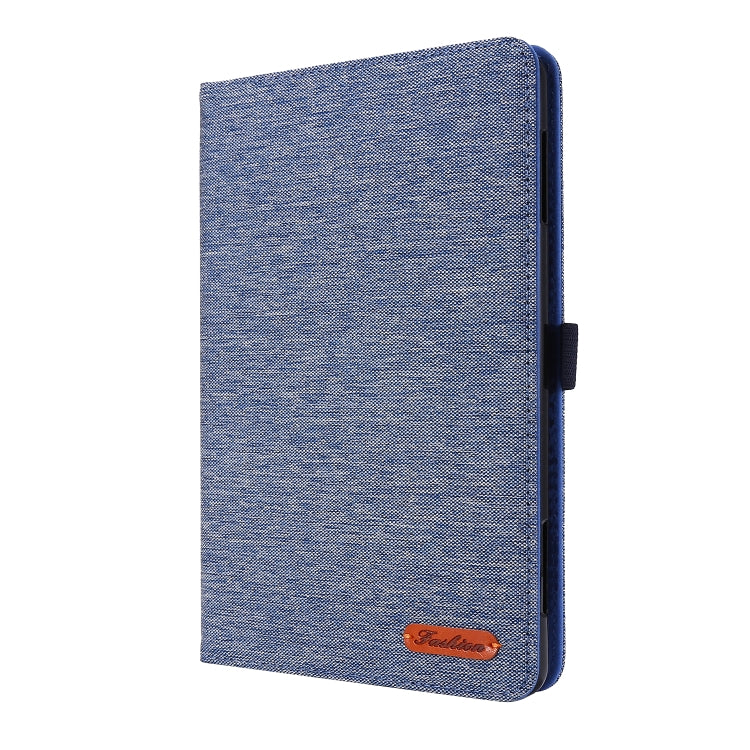For Amazon Kindle Fire HD 10 2021 Horizontal Flip TPU + Fabric PU Leather Protective Case with Name Card Clip