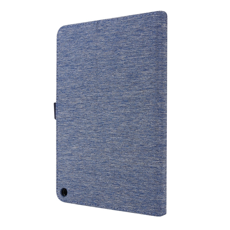 For Amazon Kindle Fire HD 10 2021 Horizontal Flip TPU + Fabric PU Leather Protective Case with Name Card Clip