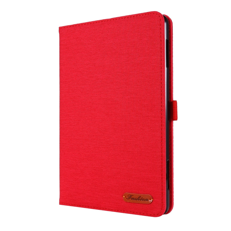 For Amazon Kindle Fire HD 10 2021 Horizontal Flip TPU + Fabric PU Leather Protective Case with Name Card Clip