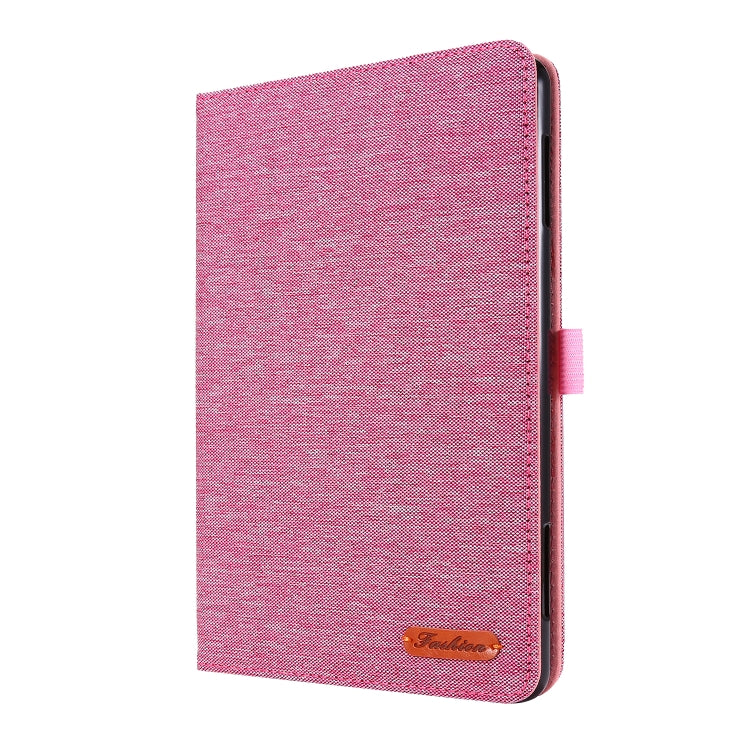 For Amazon Kindle Fire HD 10 2021 Horizontal Flip TPU + Fabric PU Leather Protective Case with Name Card Clip