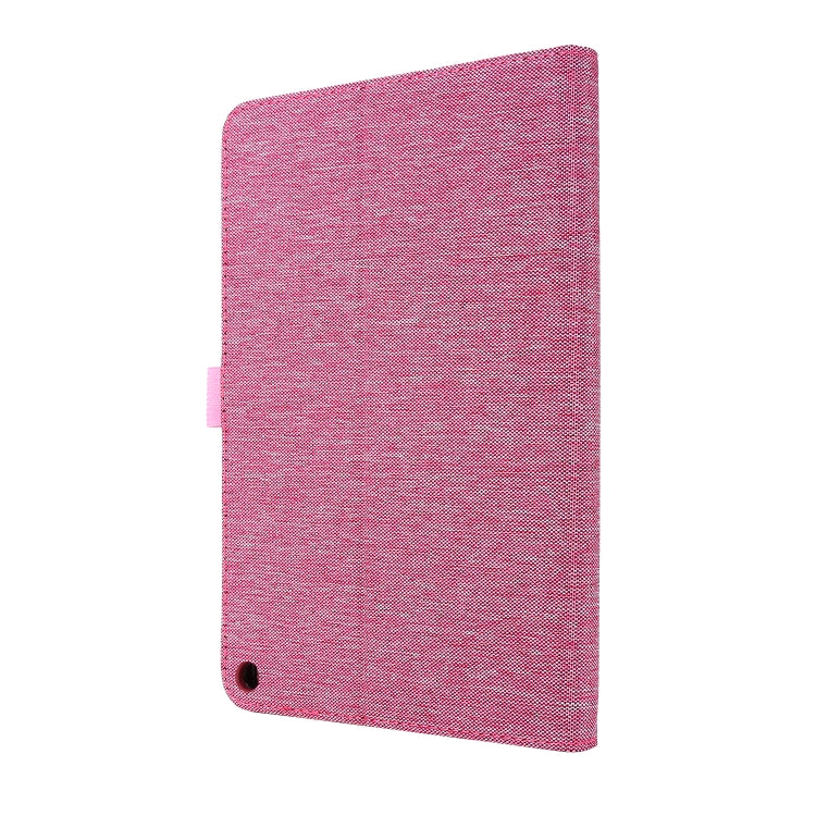 For Amazon Kindle Fire HD 10 2021 Horizontal Flip TPU + Fabric PU Leather Protective Case with Name Card Clip