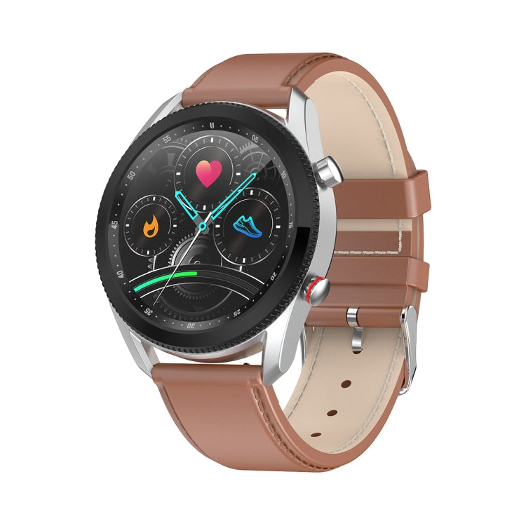 L61 1.28inch Color Screen Smart Watch IP67 Waterproof,Leather Watchband,Support Bluetooth Call/Heart Rate Monitoring/Blood Pressure Monitoring/Blood Oxygen Monitoring/Sleep Monitoring
