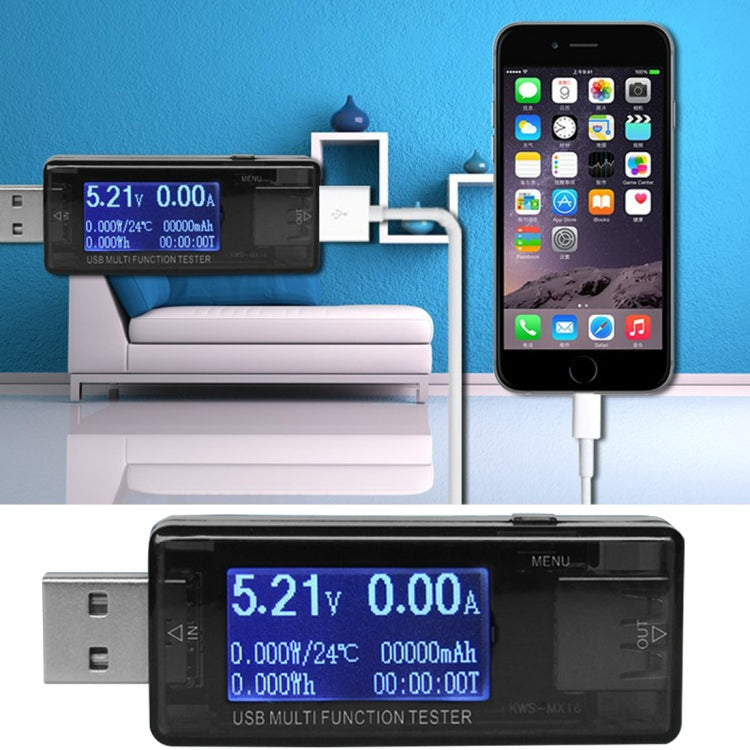 KWS-MX16 USB Digital Display Portable Battery Tester Mobile Current Detector