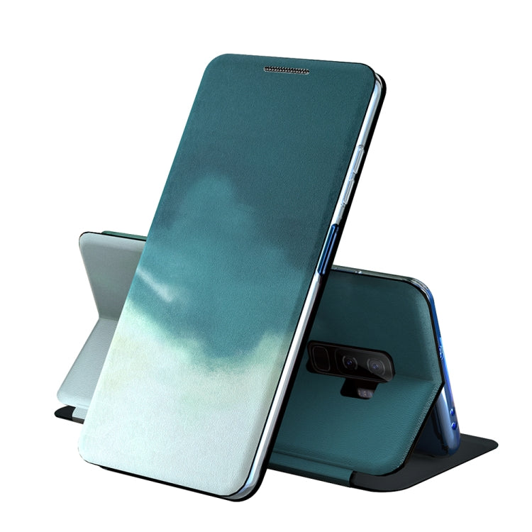 For Samsung Galaxy S9 Plus Voltage Watercolor Pattern Skin Feel Magnetic Horizontal Flip PU Leather Case with Holder