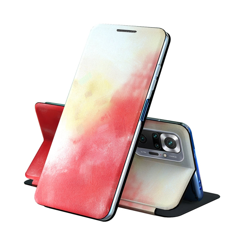 For Samsung Galaxy S20 FE Voltage Watercolor Pattern Skin Feel Magnetic Horizontal Flip PU Leather Case with Holder
