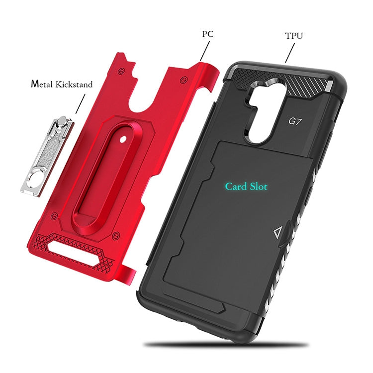 Shockproof PC + TPU Case for LG G7, with Holder